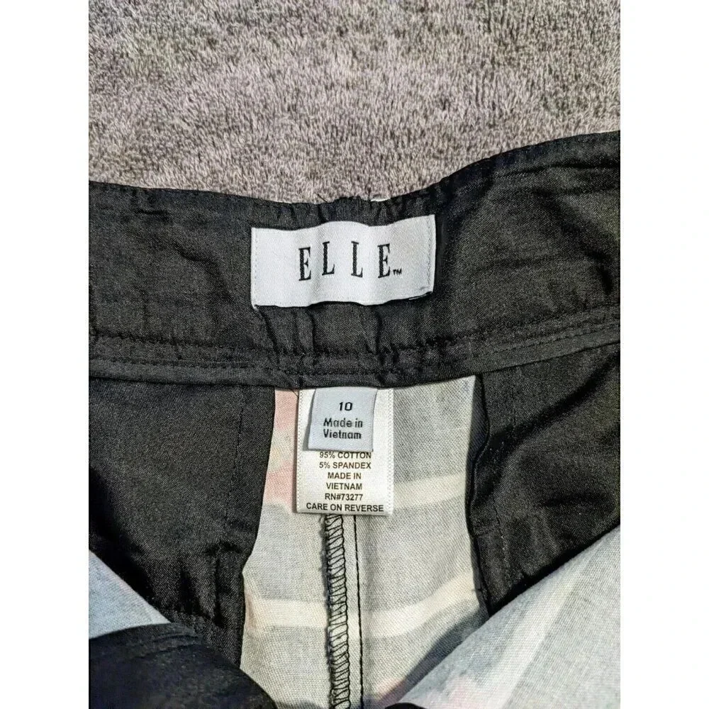 Elle Shorts Floral/Black/Stripe Size‎ 10 Stretch